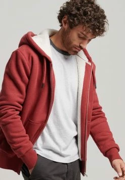 Superdry BORG - Zip-up Sweatshirt - Rhubarb Marl