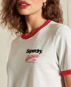 Superdry CORE LOGO AMERICAN CLASSICS RINGER - Print T-shirt - Oatmeal -Superdry Shop f636274420b549ee87f79c2d638f5585