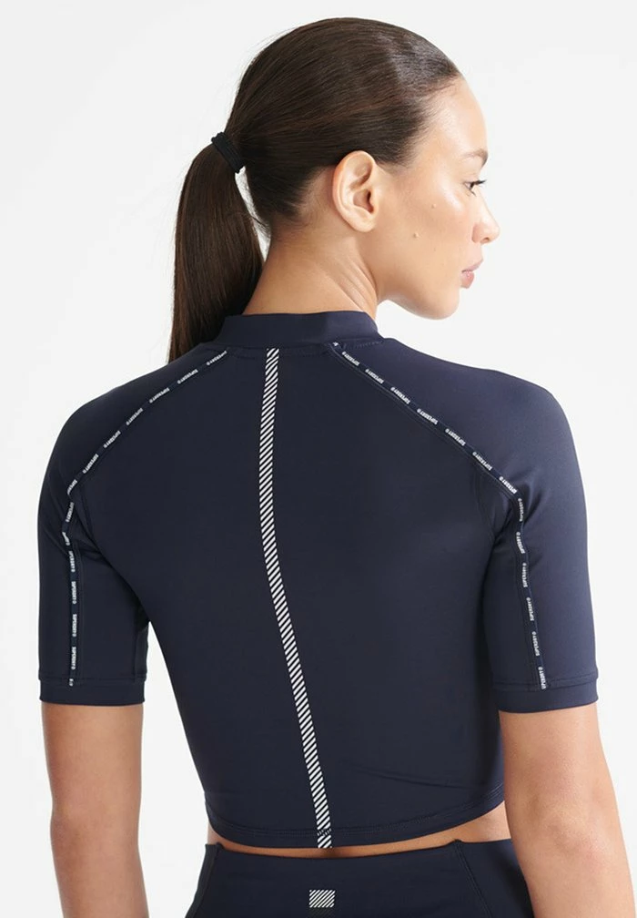 Superdry 3/4 SLEEVE - Sports T-shirt - Rich Navy 2 Superdry 3/4 SLEEVE - Sports T-shirt - Rich Navy - Image 2