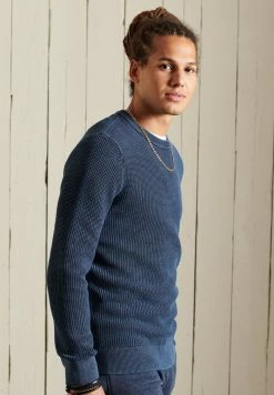 Superdry ACADEMY DYED TEXTURED - Jumper - Washed Dark Indigo 11 Superdry ACADEMY DYED TEXTURED - Jumper - Washed Dark Indigo -Superdry Shop f667500bcf4646e5a0ee34eadf843208