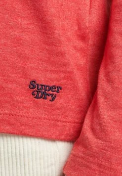 Superdry CALI STRIPE - Long Sleeved Top - Risk Red Marl -Superdry Shop f77d359976a54d67850e393a04d5c122
