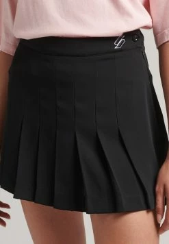 Superdry CODE ESSENTIAL TENNIS - Pleated Skirt - Black