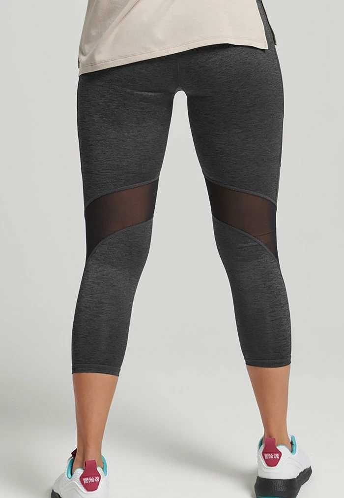 Superdry TRAINING - Leggings - Trousers - Charcoal Marl 1 Superdry TRAINING - Leggings - Trousers - Charcoal Marl