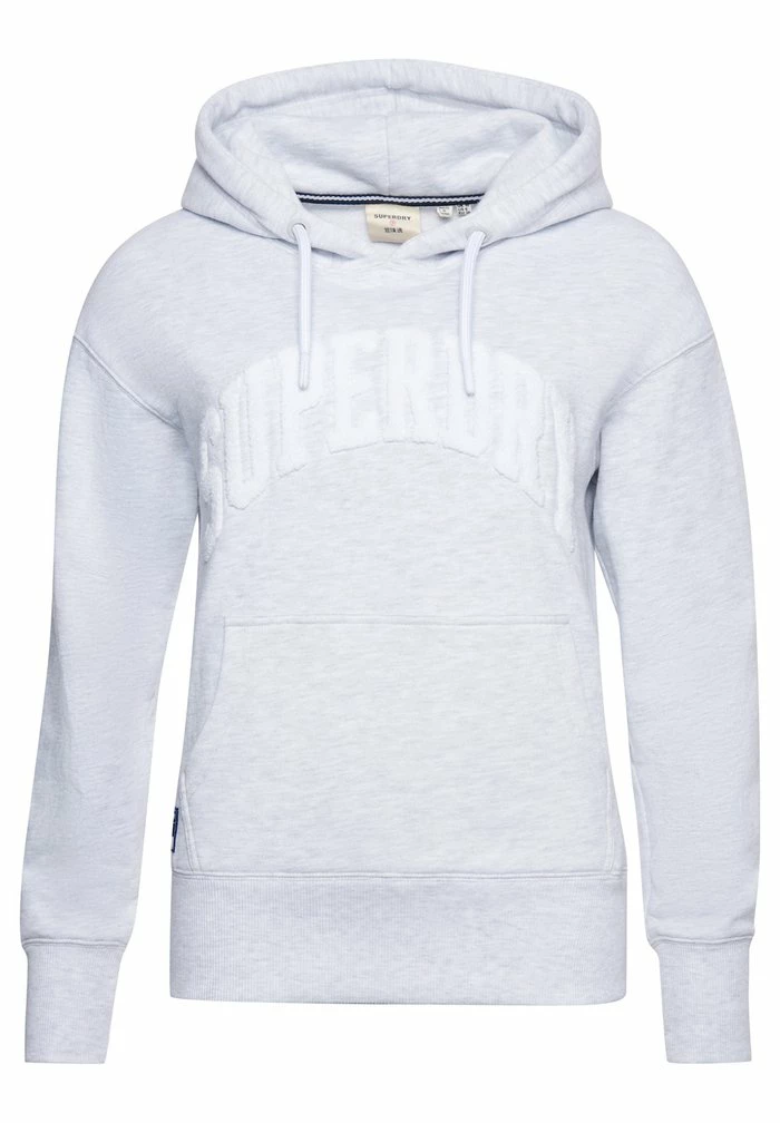Superdry VARSITY ARCH MONO - Hoodie - Ice Marl 4 Superdry VARSITY ARCH MONO - Hoodie - Ice Marl - Image 4