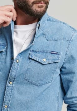 Superdry RESURRECTION - Shirt - Light Wash -Superdry Shop f84d606b0ca940069a80b467e712066e