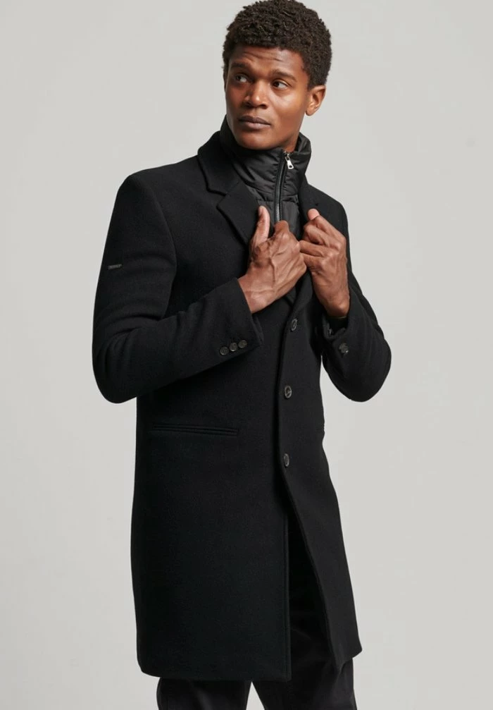 Superdry DETACHABLE LINING TOWN - Short Coat - Black 1 Superdry DETACHABLE LINING TOWN - Short Coat - Black