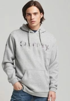 Superdry CORE LOGO SOURCE BRUSHED - Hoodie - Athletic Grey Marl