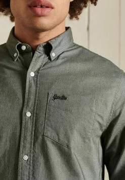 Superdry VINTAGE OXFORD - Shirt - Surplus Goods Olive -Superdry Shop f92ebcfbd98a4e278e39208b3164f5a2