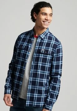 Superdry VINTAGE TRAILSMAN - Shirt - Rinse Indigo Check -Superdry Shop f9351a7897ae49ea9474e008dec5f5a5