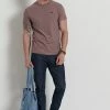 Superdry Basic T-shirt - Tois Burgundy Grit