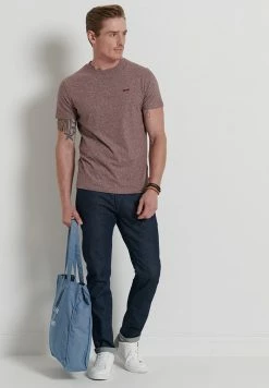 Superdry Basic T-shirt - Tois Burgundy Grit