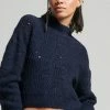 Superdry POINTELLE - Jumper - Deep Navy Marl