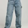 Superdry CARPENTER - Relaxed Fit Jeans - Sycamore Mid Stone