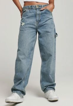 Superdry CARPENTER - Relaxed Fit Jeans - Sycamore Mid Stone