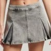 Superdry VINTAGE - A-line Skirt - Grey Wash