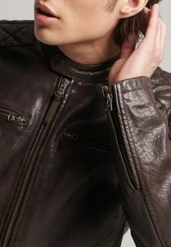 Superdry Leather Jacket - Chocolate 12 Superdry Leather Jacket - Chocolate -Superdry Shop fa6da500e5f84b7fbfd75a4fbdc0e3ba
