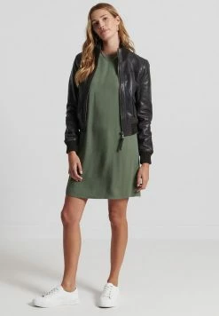 SUPERDRY WOVEN T-SHIRT DRESS - Jersey Dress - Thyme
