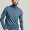 Superdry ROLL NECK - Jumper - Dry Slate Blue