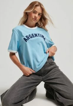 Superdry RINGSPUN - Print T-shirt - Air Blue -Superdry Shop fbb65073289848bfad17c7497e21afab