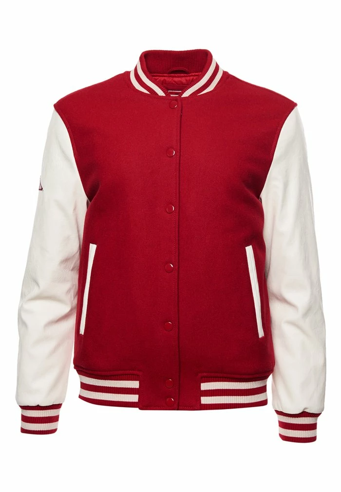 Superdry COLLEGE VARSITY - Bomber Jacket - Hike Red 5 Superdry COLLEGE VARSITY - Bomber Jacket - Hike Red - Image 5