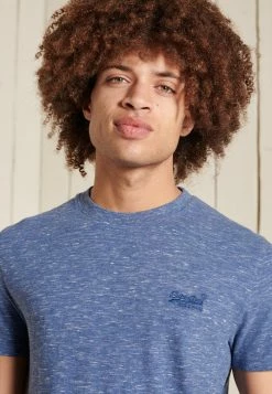 Superdry VINTAGE - Basic T-shirt - Tidal Blue Spacedye