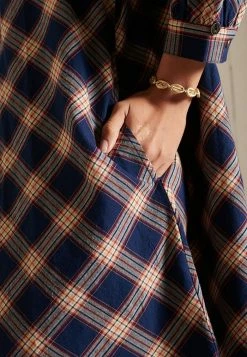 Superdry CHECK - Day Dress - Navy Check -Superdry Shop fc429f49d108407ea28a5633de256c6d