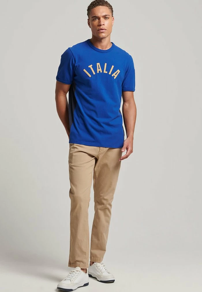 Superdry RINGSPUN FOOTBALL ITALY - Print T-shirt - Regal Blue 2 Superdry RINGSPUN FOOTBALL ITALY - Print T-shirt - Regal Blue - Image 2