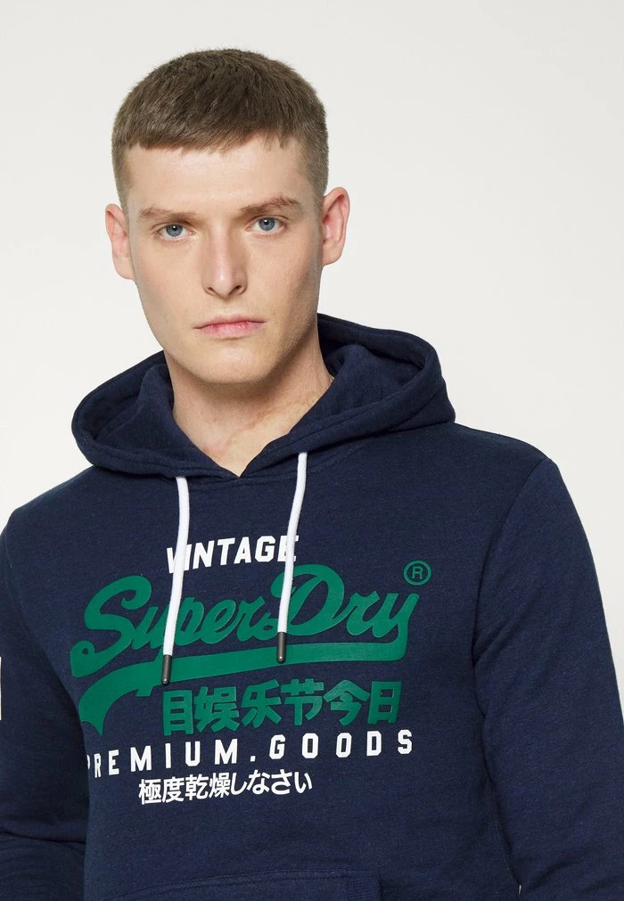 Superdry HOOD - Sweatshirt - Midnight Blue Grit 5 Superdry HOOD - Sweatshirt - Midnight Blue Grit - Image 5