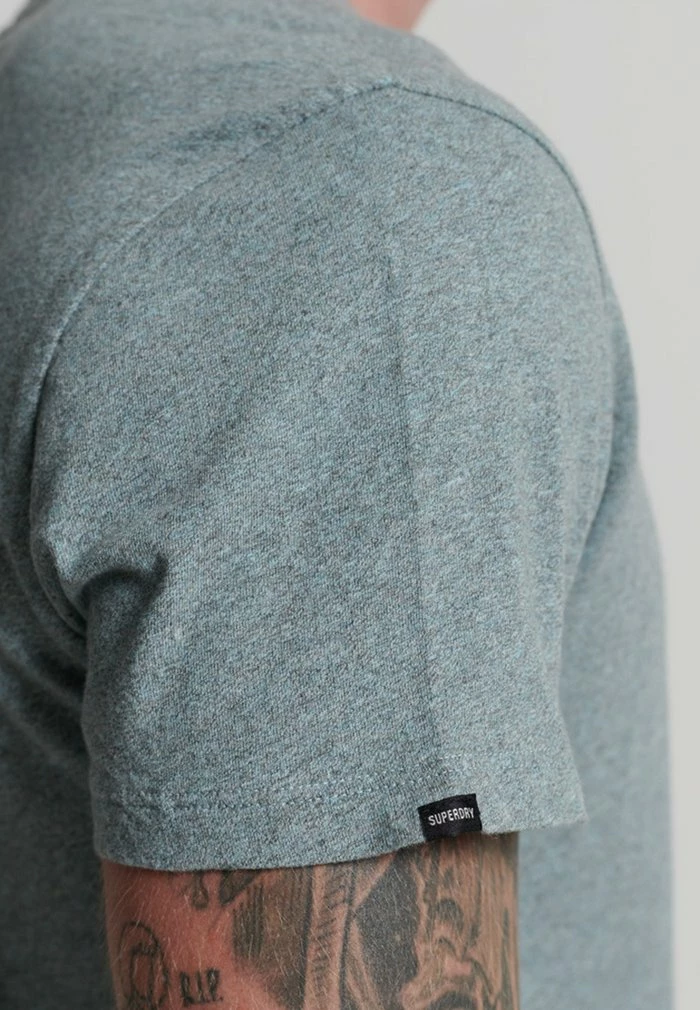 Superdry Basic T-shirt - Coastal Blue Grit 3 Superdry Basic T-shirt - Coastal Blue Grit - Image 3