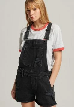 Superdry VINTAGE - Dungarees - Wolcott Black Stone