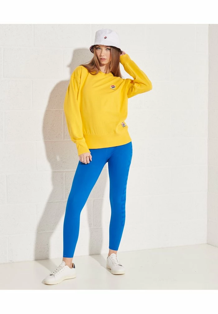 Superdry SPORTSTYLE ESSENTIAL - Sweatshirt - Nautical Yellow 1 Superdry SPORTSTYLE ESSENTIAL - Sweatshirt - Nautical Yellow