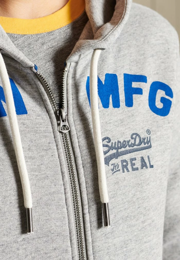 Superdry Zip-up Sweatshirt - Athletic Grey Marl 3 Superdry Zip-up Sweatshirt - Athletic Grey Marl - Image 3