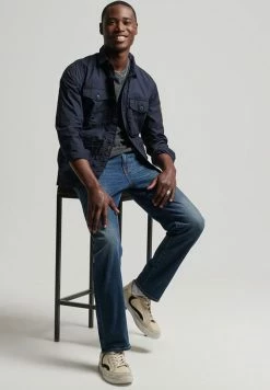 Superdry TAILORED - Straight Leg Jeans - Jefferson Ink Vintage -Superdry Shop fd5b874383e94da1afe64b16f77cb1de
