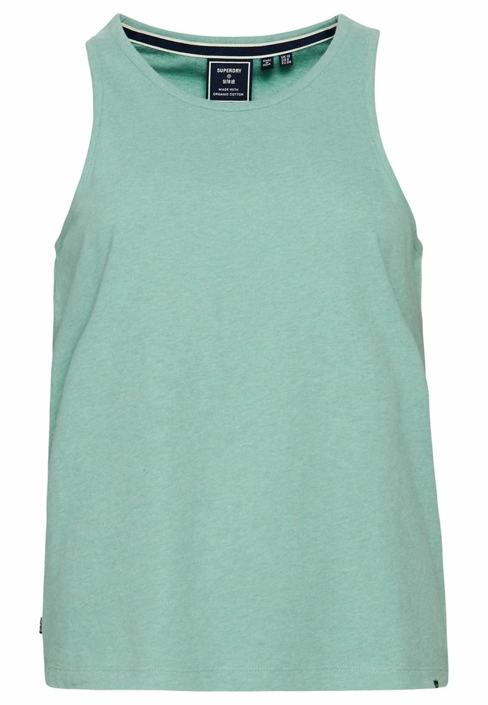 Superdry VINTAGE LOGO EMBROIDERED - Top - Sage Marl 4 Superdry VINTAGE LOGO EMBROIDERED - Top - Sage Marl - Image 4