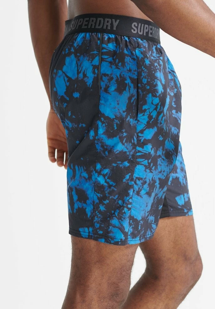 Superdry RUN TRACK - Shorts - Blue Tie Dye 3 Superdry RUN TRACK - Shorts - Blue Tie Dye - Image 3
