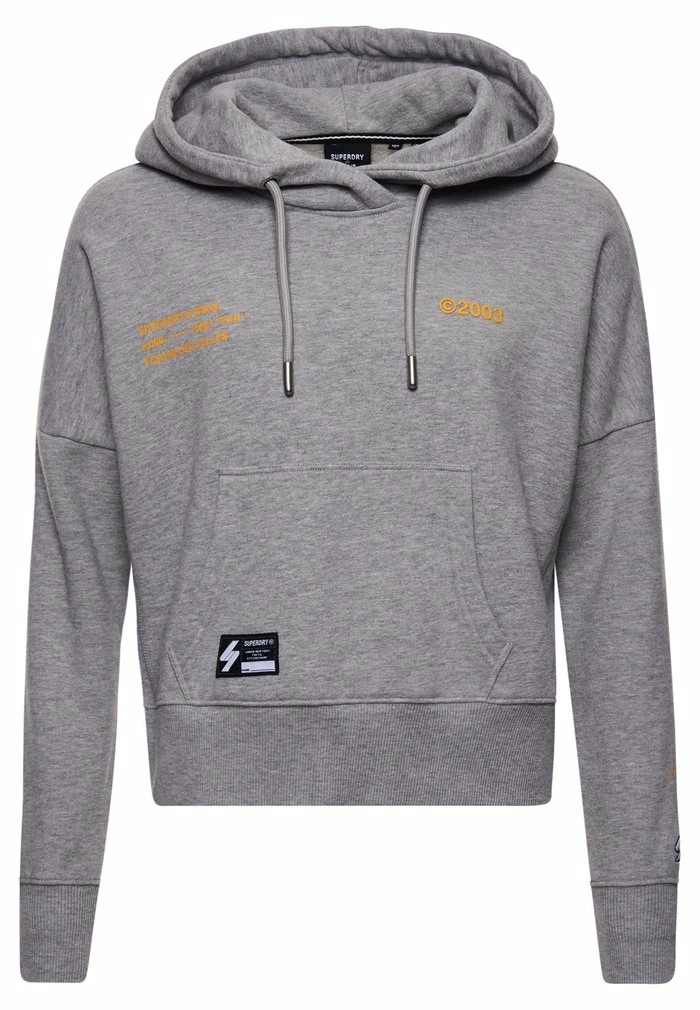Superdry CORP - Hoodie - Grey Marl 1 Superdry CORP - Hoodie - Grey Marl
