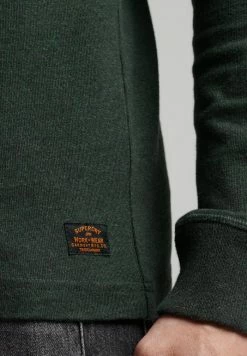 Superdry LONG SLEEVE - Long Sleeved Top - Campus Green Grit -Superdry Shop fdff60484ef44f99b73d4921480f058b