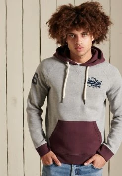 Superdry VINTAGE LOGO AMERICAN CLASSICS - Hoodie - Grey Grit -Superdry Shop fdff872140f345ac8d931e2594ab2e8a