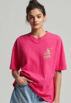 Superdry VINTAGE CALI - Print T-shirt - Raspberry Pink