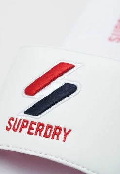 Superdry Pool Slides - Optic -Superdry Shop fef60a6652ca44b5bce970532230ff30