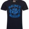 Superdry VINTAGE REWORK - Print T-shirt - Supermarine Navy