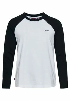 Superdry VINTAGE BASEBALL 3/4 SLEEVED - Long Sleeved Top - Black White -Superdry Shop fffe68fe19bf40529cdb416d41c8c893